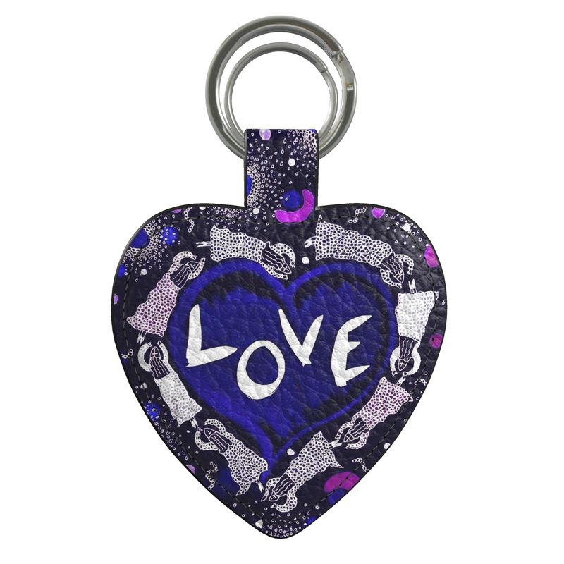 "LOVE" LEATHER KEYRING