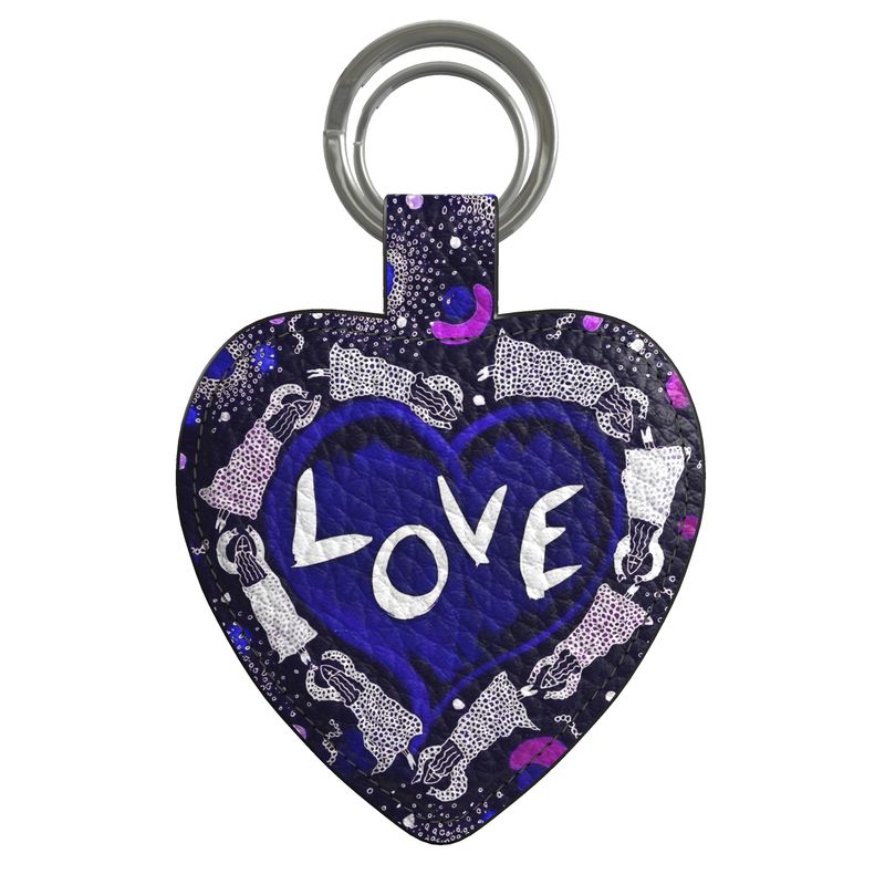 "LOVE" LEATHER KEYRING