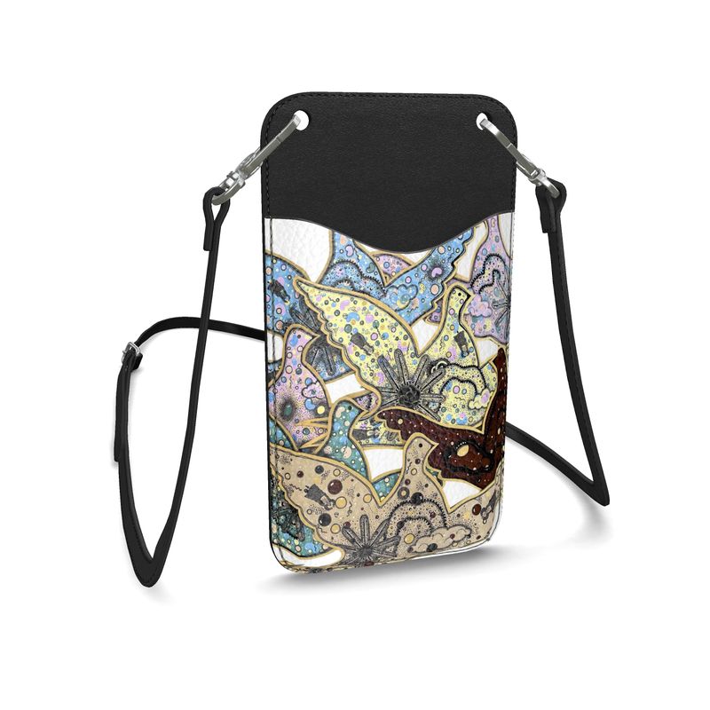 "JOY" LEATHER PHONE CASE WITH STRAP