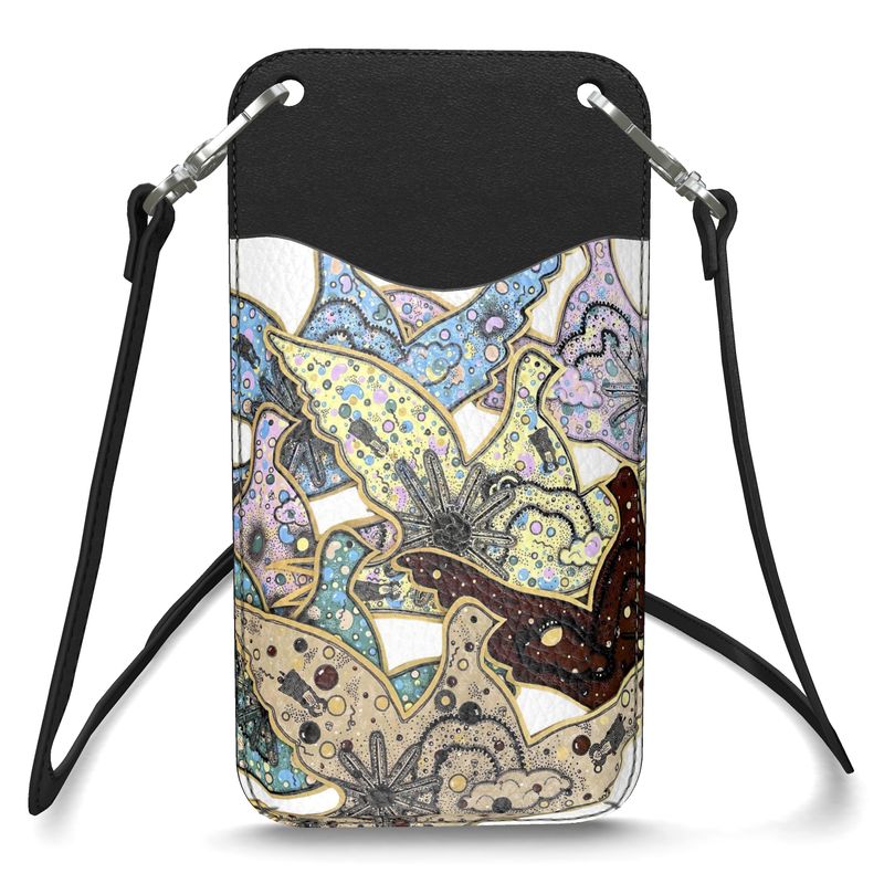 "JOY" LEATHER PHONE CASE WITH STRAP